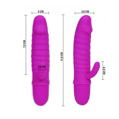 Foto 6 do produto Mini Vibrador de Ponto G em Soft Touch com Estimulador Clitoriano, 10 Modos de Vibração e Resistência a Água - Pretty Love Arnd | 11,5 x 2,5 cm | Disponível em 2 Cores