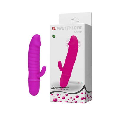 Foto 5 do produto Mini Vibrador de Ponto G em Soft Touch com Estimulador Clitoriano, 10 Modos de Vibração e Resistência a Água - Pretty Love Arnd | 11,5 x 2,5 cm | Disponível em 2 Cores