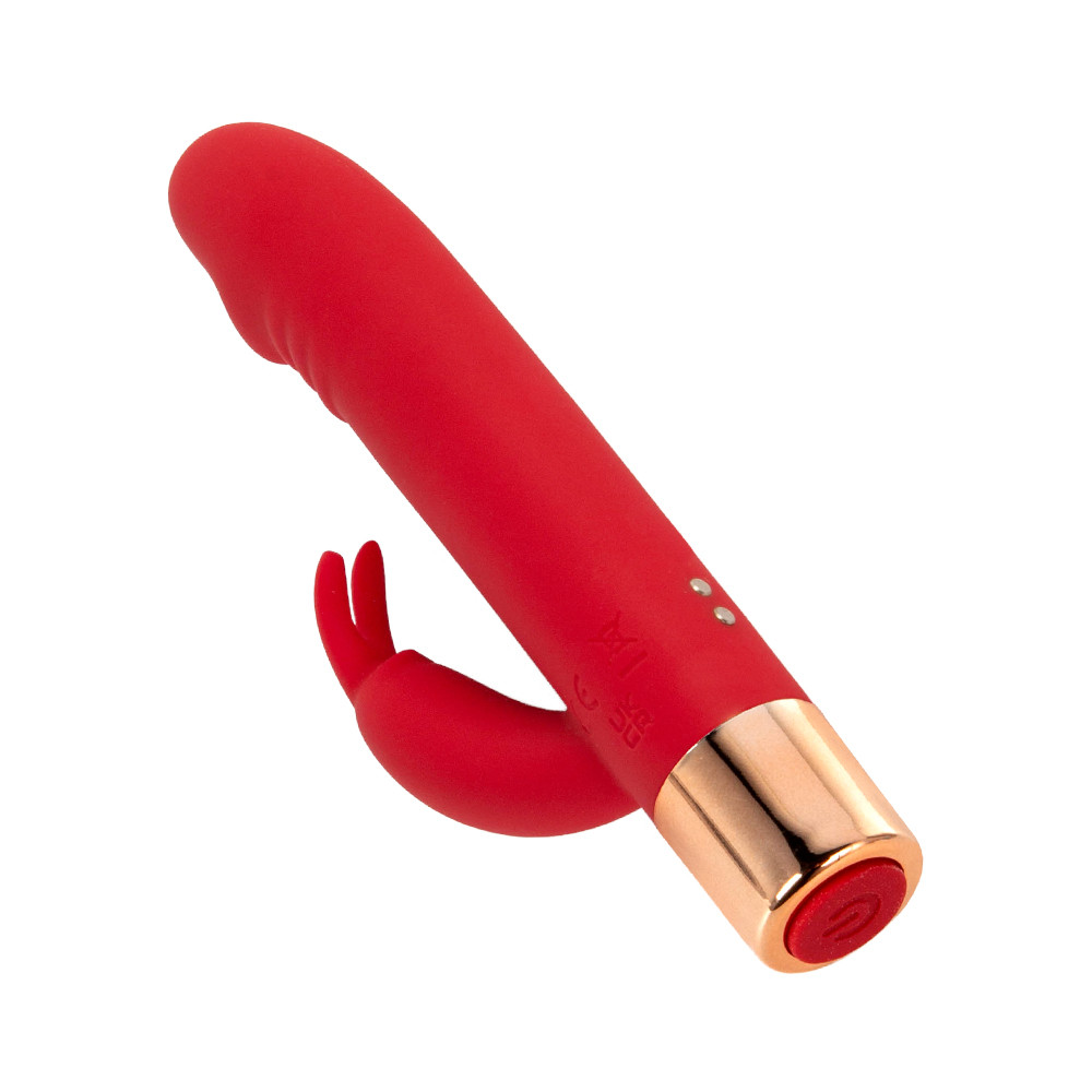 Mini Vibrador Rabbit Com Ponta em Formato de Glande, 7 Modos de Vibração e Recarregável - Aphrodisia Dick | 11,8 x 2,2 cm | Disponível em 2 Cores - 2