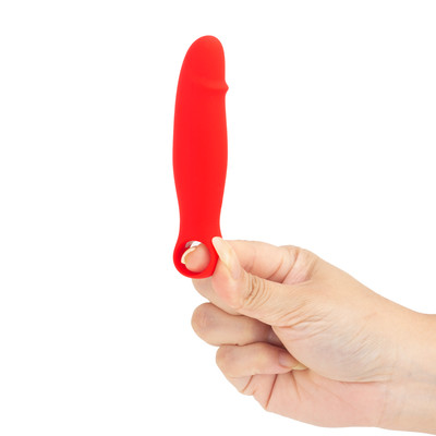 Mini Vibrador em Silicone com 10 Modos de Vibração, Alça, Glande Definida, Resistente à Água e Recarregável - Loyal to Love | 8 x 2,4 cm