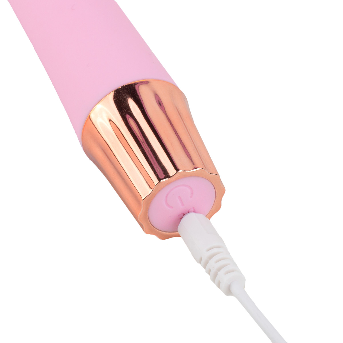 Mini Vibrador em Silicone com Ponta Curvada, 10 Modos de Vibrações e Cabo USB - We Love Tease Wand | 11 x 3,6 cm - 3