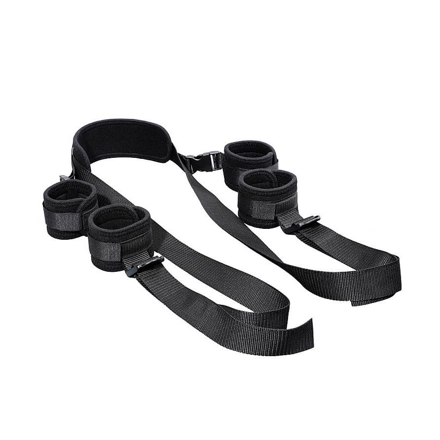 MJANU Bredroom Bondage - Separador de Tornozelo com Algemas para Pulsos - 1