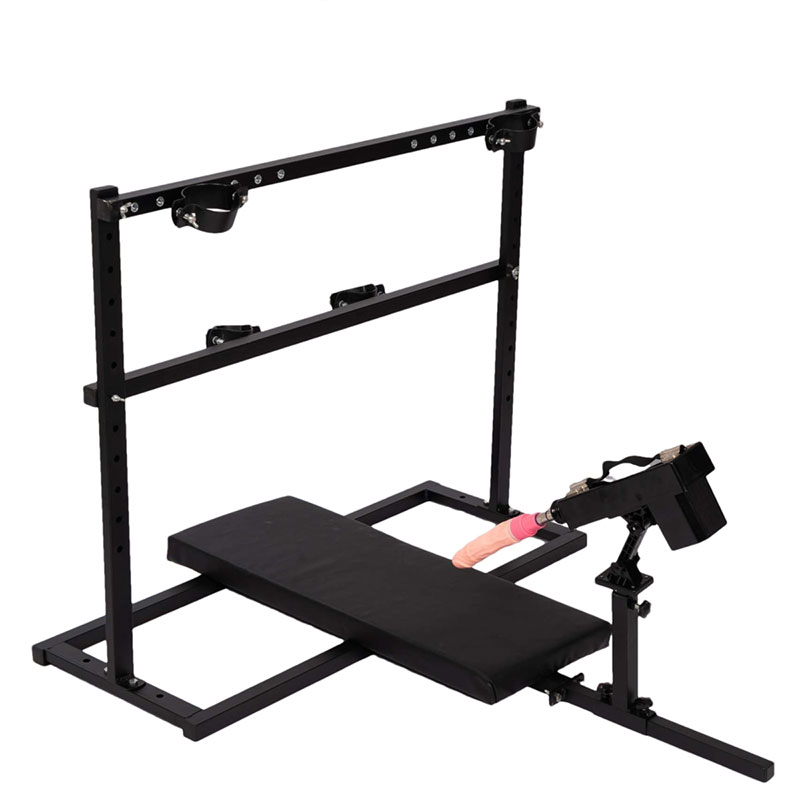 Moldura Dupla com Restrição de Pulsos, Tornozelos com Haste Ajustável e Máquina de Sexo Bivolt - Sex Furniture - 11