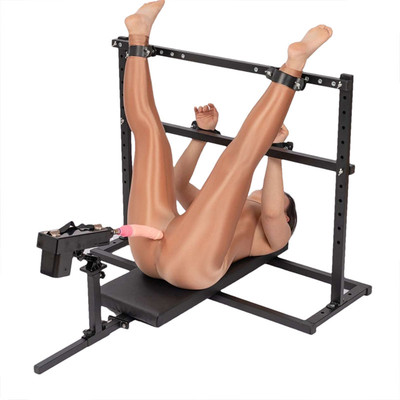 Moldura Dupla com Restrição de Pulsos, Tornozelos com Haste Ajustável e Máquina de Sexo Bivolt - Sex Furniture