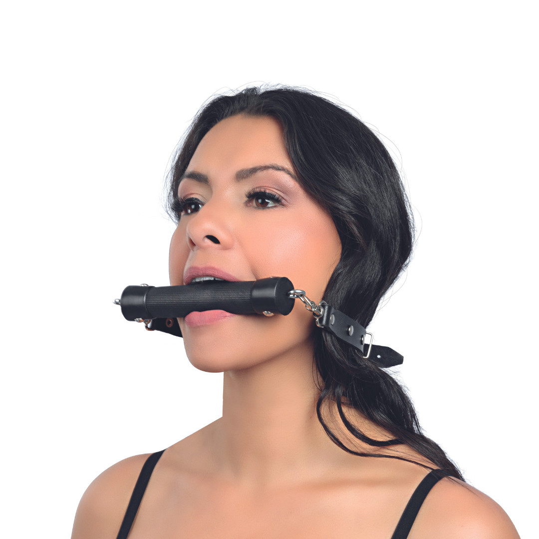 Mordaça Bastão com Rebites, Mosquetão e Fivelas Ajustáveis - New Star Couros - 3