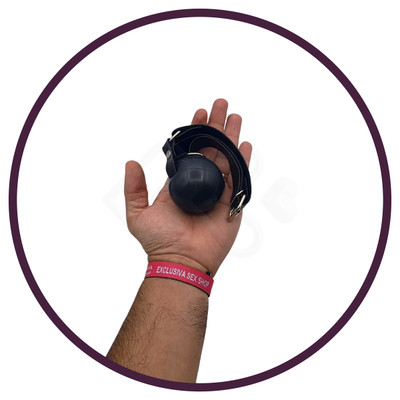 Foto 6 do produto Mordaça Bola com Regulagem em Couro - La Pimienta | Disponível em 8 Cores