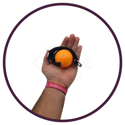 Foto 10 do produto Mordaça Bola com Regulagem em Couro - La Pimienta | Disponível em 8 Cores