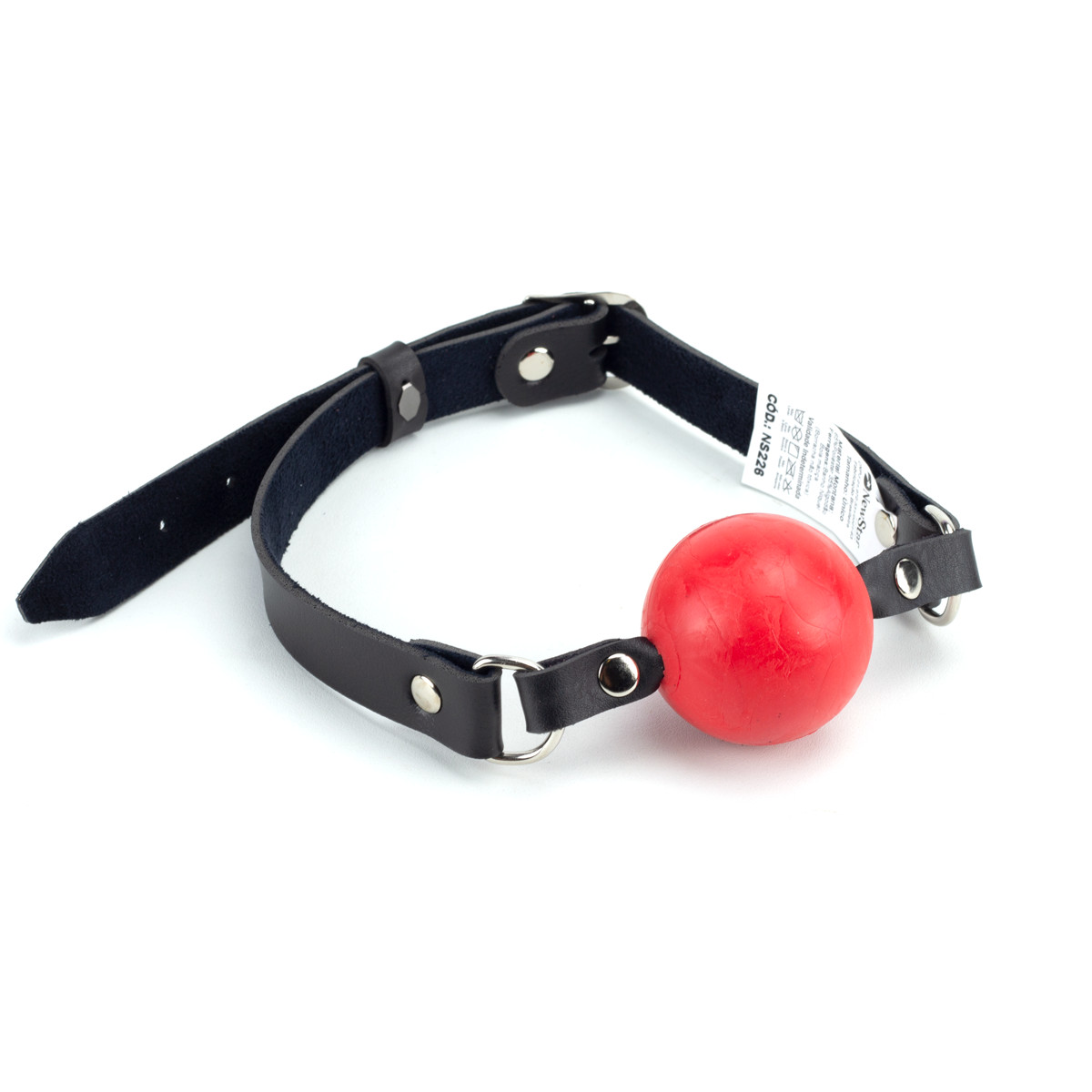 Mordaça Bola com Regulagem em Couro Sintético - Exclusiva Linha Sado - 2