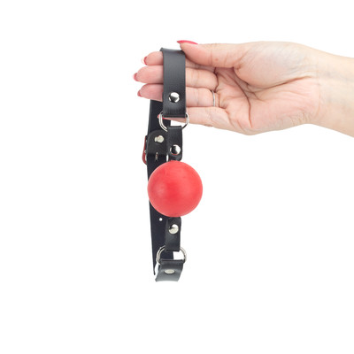 Mordaça Gag Ball com Regulagem em Couro Sintético - New Star Couros