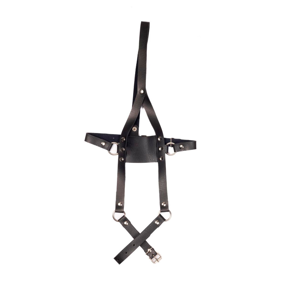 Mordaça Extreme em Couro Montana com Tiras Ajustáveis - New Star Couros | Tamanho Único - 2