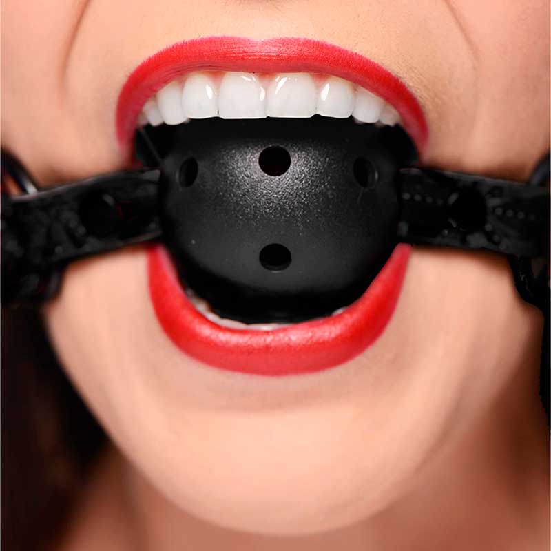 Mordaça Luxuosa em Couro Sintético com Bola - Adão & Eva Essence Toys - 2