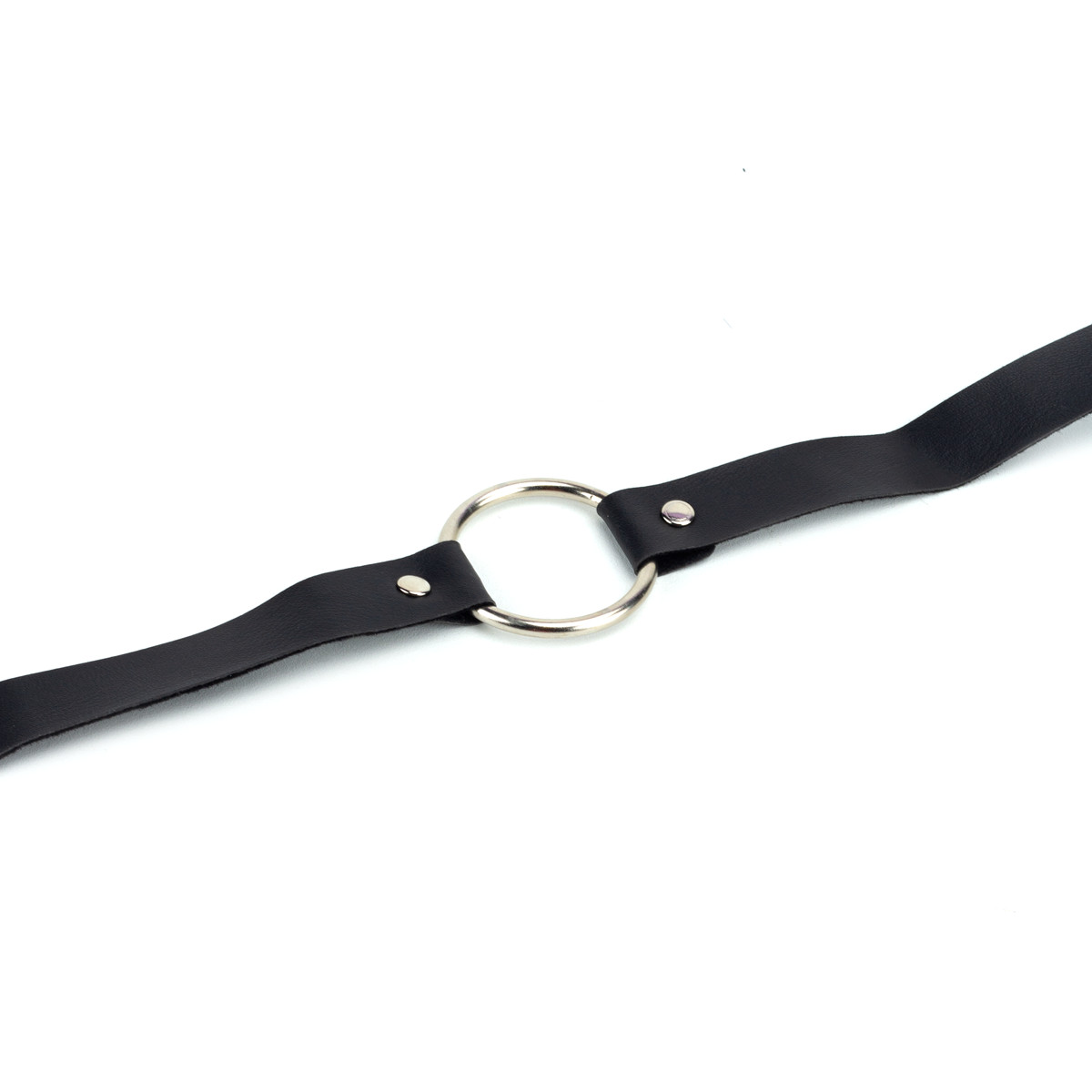 Mordaça Ring Gag em Couro Sintético Ajustável - Exclusiva Linha Sado - 2