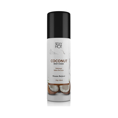 Mousse Beijável Para Massagem com Sabor De Coco - Sex Hot Coconut Body Kisses | 66 ml