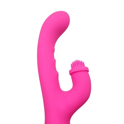Foto 3 do produto Vibrador Estimulador de Clítoris Rotativo e Ponto G Recarregável com 7 Modos de Vibrações e Aquecimento - Nalone Idol | 22,5 x 3,5 cm