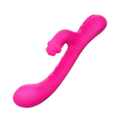 Vibrador Estimulador de Clítoris Rotativo e Ponto G Recarregável com 7 Modos de Vibrações e Aquecimento - Nalone Idol | 22,5 x 3,5 cm