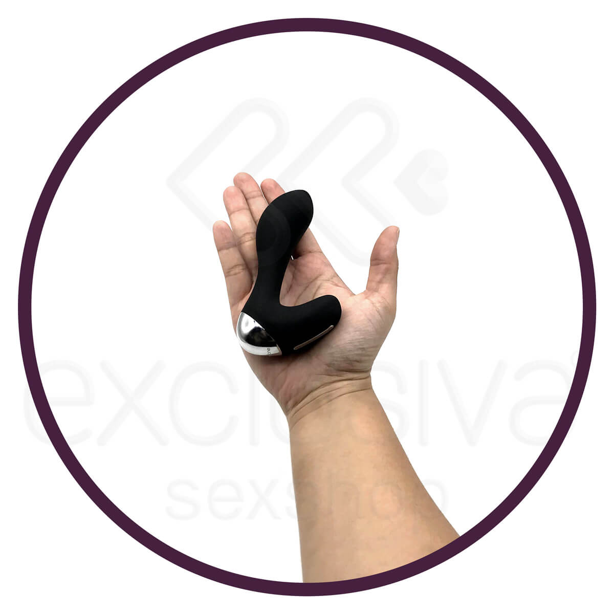 Nalone Pro-P - Estimulador de Próstata e Períneo Recarregável em Silicone com 7 Modos de Vibração e Controle sem Fio - 8,6 x 3,2 cm - 5