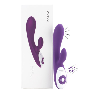 Vibrador Rabbit com 7 Modos de Vibração, Sensor de Som e Touch, Bluetooth, Prova D'Água e Recarregável - Nalone Rhythm X2