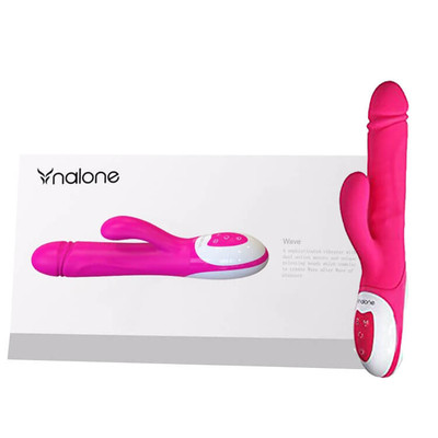 Nalone Wave - Vibrador Estimulador de Clítoris Recarregável Vai e Vem com 7 Modos de Vibração e Resistente à Água - 14,5 x 3,5 cm