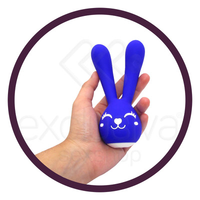 Foto 3 do produto Nancy - Vibrador Recarregável em Forma de Coelho com 20 Modos de Vibração - 13 x 5 cm | Cor: Roxo