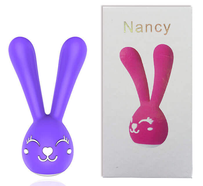 Nancy - Vibrador Recarregável em Forma de Coelho com 20 Modos de Vibração - 13 x 5 cm | Cor: Roxo - 1
