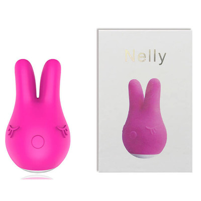 Foto 1 do produto Nelly - Estimulador Clitoriano Recarregável em Forma de Coelho com 6 Modos de Vibração - 9,5 x 5,5 cm | Cor: Rosa