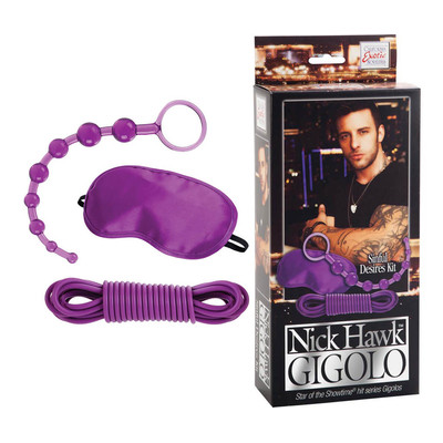 Nick Hawk Gigolo - Kit com Bolinhas Anais, Cordas de Silicone e Venda Erótica