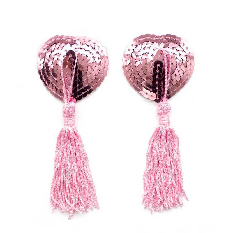 Nipple Cover Coração Pompom com Paete - Pleasure Dreams | Disponível em 8 Cores - 5