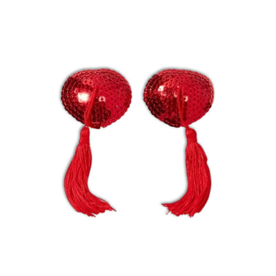 Foto 2 do produto Nipple Cover Coração Pompom com Paete - Pleasure Dreams | Disponível em 8 Cores
