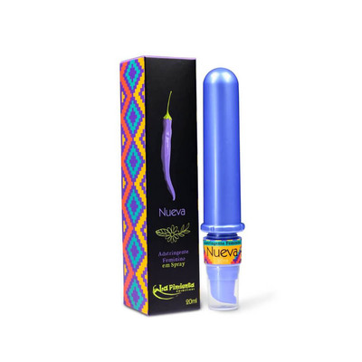 Gel Adstringente Feminino em Spray que Reduz os Tecidos do Canal Vaginal com Embalagem em Formato de Personal - La Pimienta Nueva - 20 ml