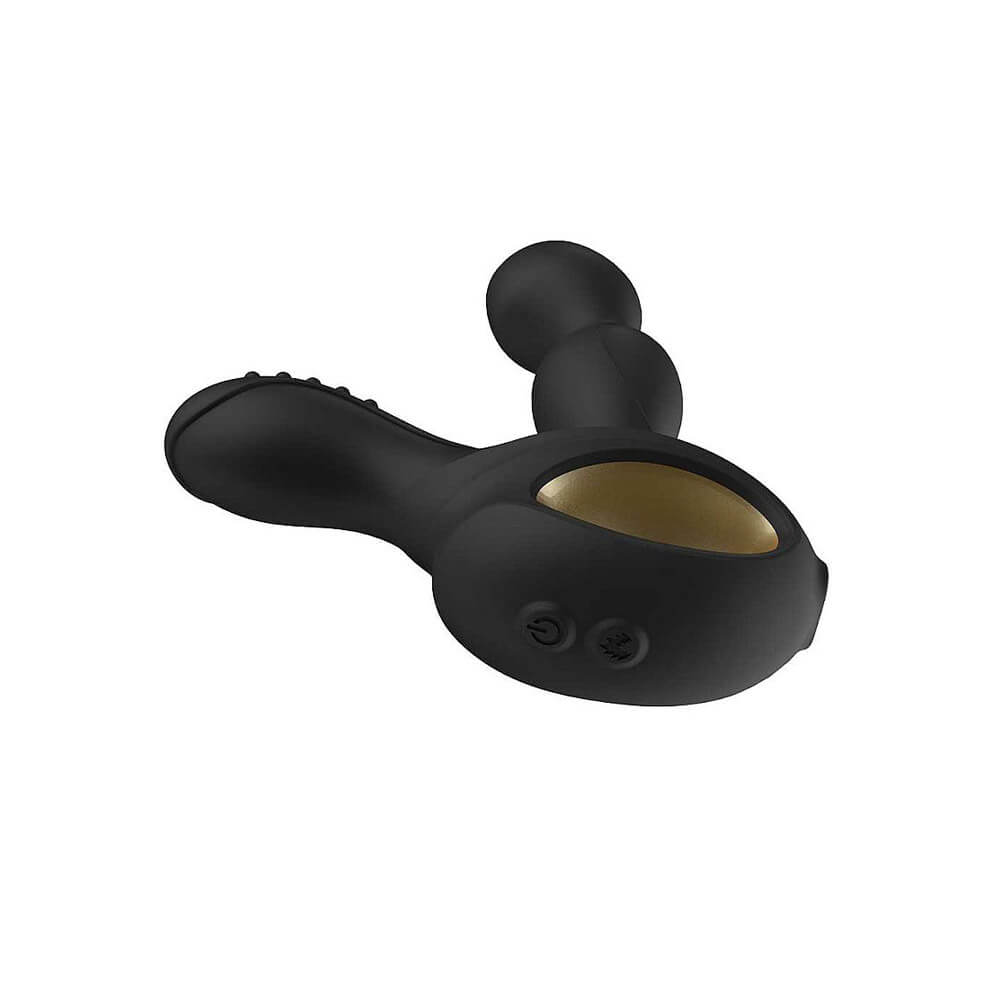 Nvtoys Cako - Massageador Estimulador de Próstata Recarregável com 10 Modos de Vibração, Função de Aquecimento, Rotação 360° e Controle Remoto sem Fio - 8,9 x 3 cm - 3