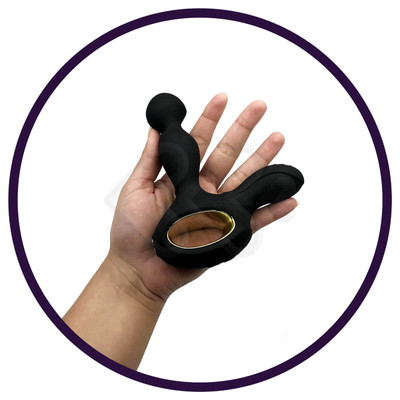 Nvtoys Cako - Massageador Estimulador de Próstata Recarregável com 10 Modos de Vibração, Função de Aquecimento, Rotação 360° e Controle Remoto sem Fio - 8,9 x 3 cm
