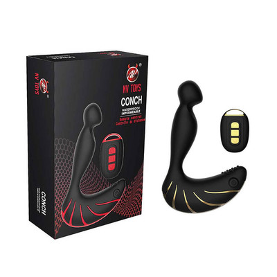 Foto 1 do produto Nvtoys Conch Remote Control - Massageador Estimulador de Próstata e Períneo com 10 Modos de Vibração, 3 Intensidades Diferentes e Controle Remoto sem Fio - 11,2 x 2,9 cm