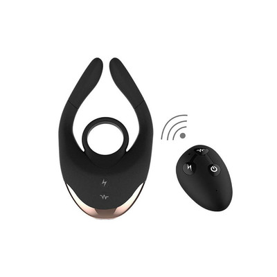 Foto 2 do produto Anel Peniano Recarregável em Silicone com 10 Modos de Vibração e 10 Níveis de Choques - Nvtoys Tide Remote Control Multi Vibrator