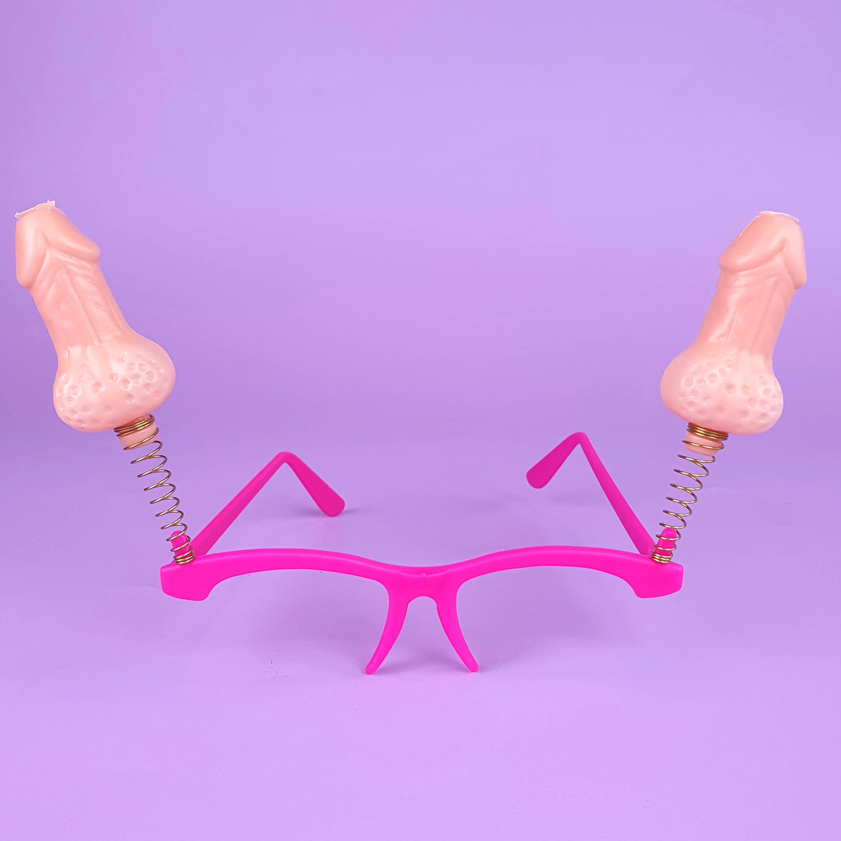 Óculos Erótico com Mola e Mini Pênis - FestaChic | 14,5 x 3,5 cm | Disponível em 7 Cores - 14