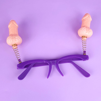 Foto 2 do produto Óculos Erótico com Mola e Mini Pênis - FestaChic | 14,5 x 3,5 cm | Disponível em 7 Cores