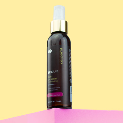 Óleo Corporal e Massagem com Aroma de Morango com Chantilly e Vitamina E - Exclusiva Sedux | 120 ml