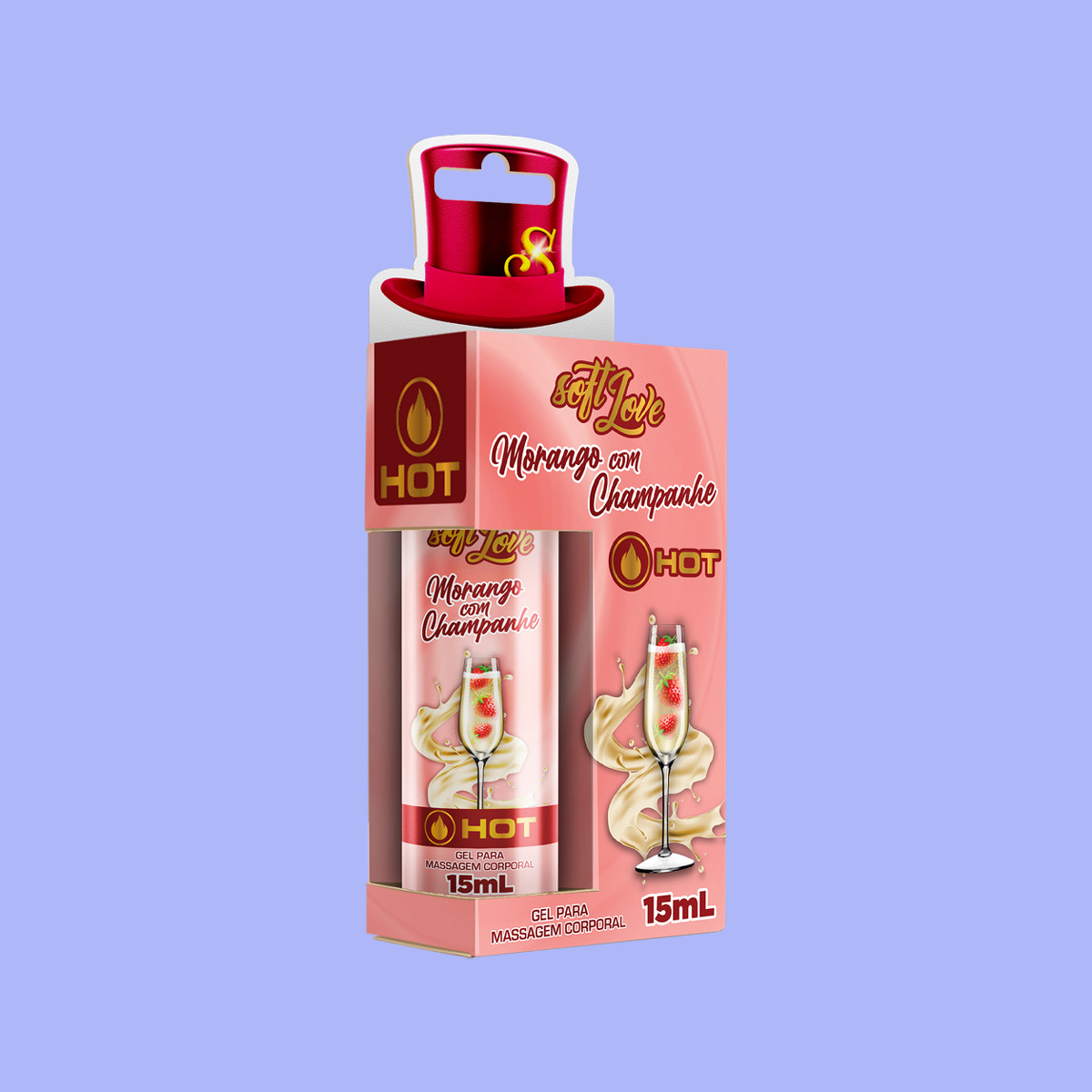 Óleo Para Massagem Beijável com Efeito de Aquecimento - Soft Love Hot | 15 ml | Disponível em 5 Sabores - 3