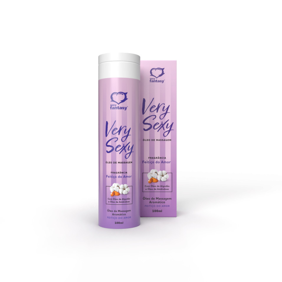 Óleo de Massagem Corporal Aromático com Óleo de Amêndoas e Algodão - Sexy Fantasy Very Sexy | 100 ml | Disponível em 3 Aromas - 2
