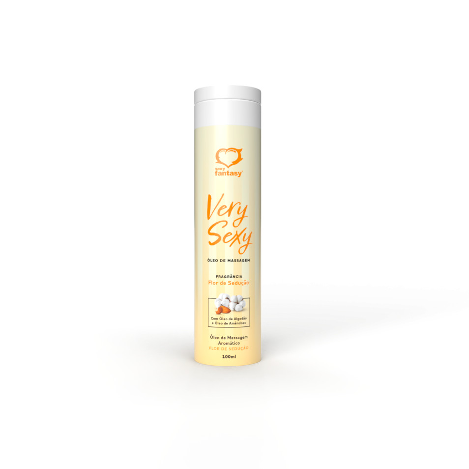 Óleo de Massagem Corporal Aromático com Óleo de Amêndoas e Algodão - Sexy Fantasy Very Sexy | 100 ml | Disponível em 3 Aromas - 5