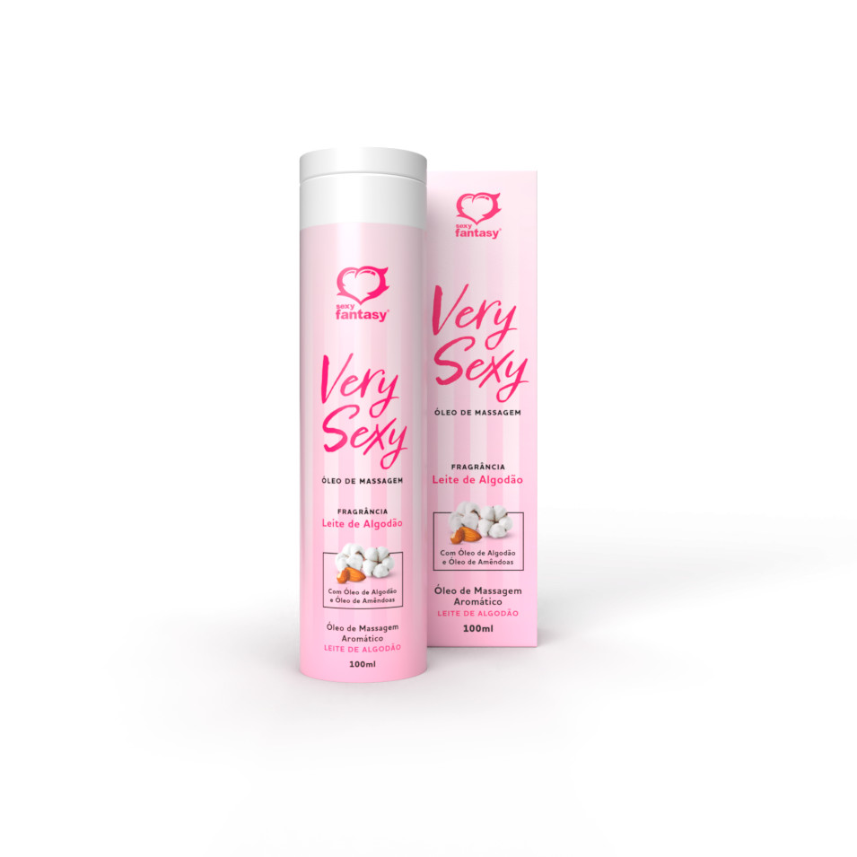 Óleo de Massagem Corporal Aromático com Óleo de Amêndoas e Algodão - Sexy Fantasy Very Sexy | 100 ml | Disponível em 3 Aromas - 6