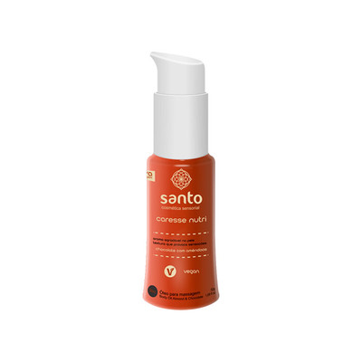 Óleo para Massagem com Efeito que Esquenta - Santo Prelúdio Caresse Nutri | Aroma: Chocolate Com Amêndoas