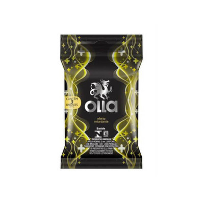 Foto 1 do produto Preservativo Lubrificado que Retarda a Ejaculação Precoce - Olla Efeito Retardante - 3 Unidades
