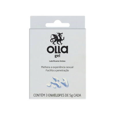 Lubrificante Íntimo A Base de Água com 3 Sachês - Olla Gel - 5g