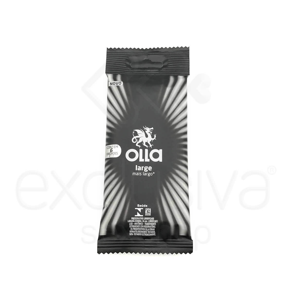Preservativo Largo com 56 mm - Olla Large - 6 Unidades - 1