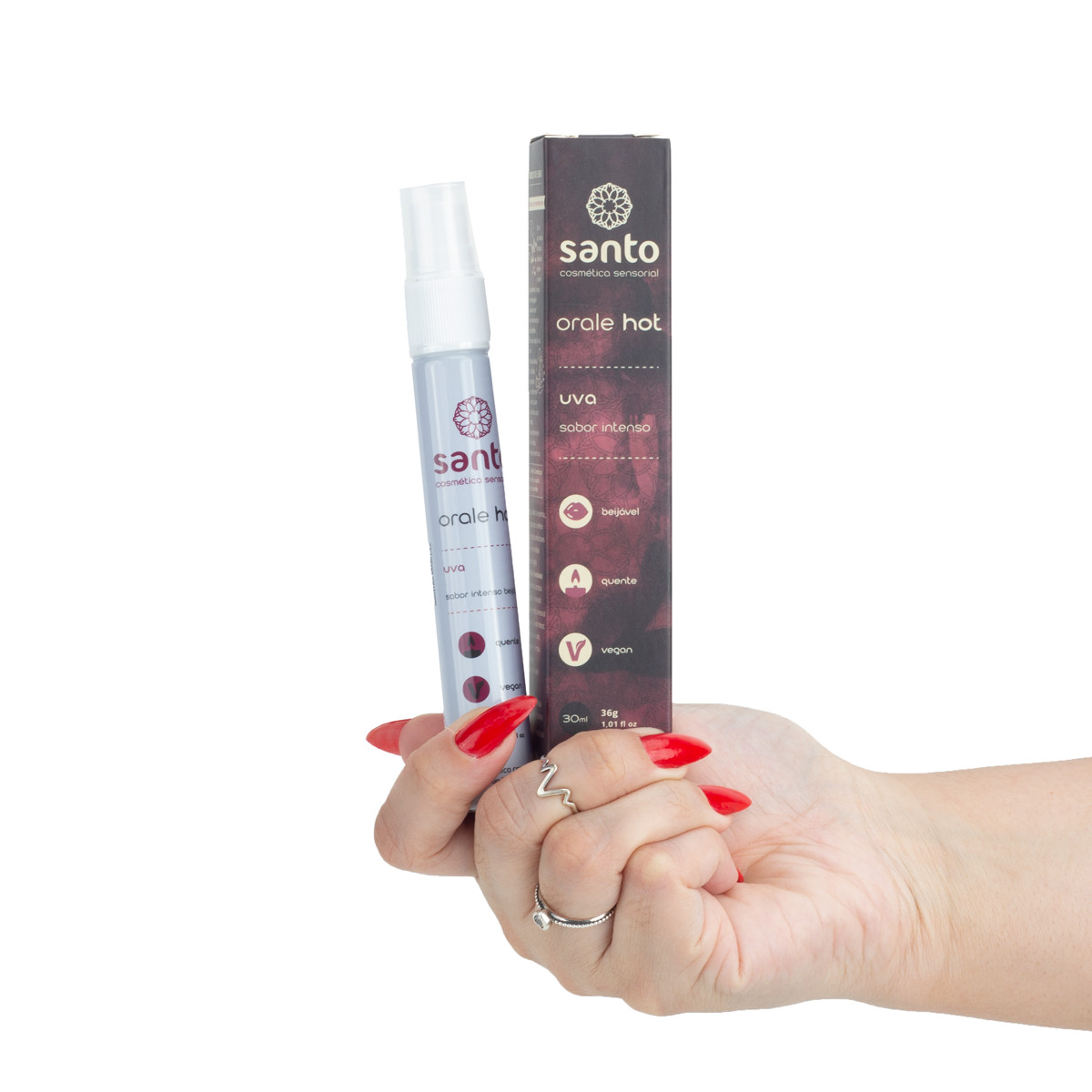 Gel Beijável para Sexo Oral com Efeito Hot ou Ice - Santo Funcionais Orale | 30 ml | Disponível em 8 Sabores - 9