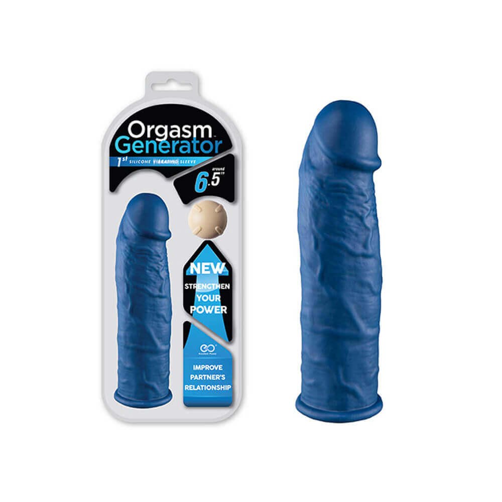 Capa Peniana em Silicone com Preenchimento e Vibração Única - Orgasm Generator | 16,5 x 4 cm | Disponível em 3 Cores - 7