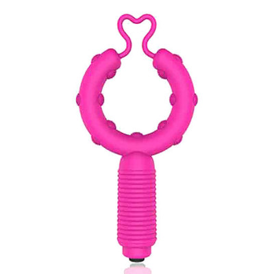 Foto 2 do produto Oscar Cock Ring - Anel Peniano com Estimulador Clitoriano e Vibração Única - 10 x 5 cm  | Cor: Rosa