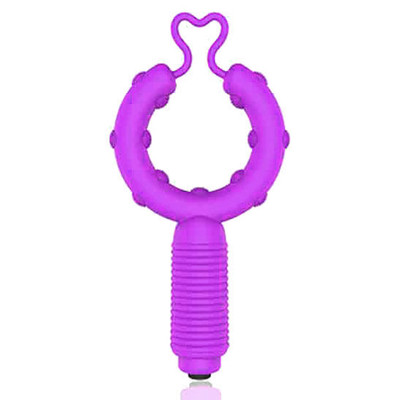 Foto 2 do produto Oscar Cock Ring - Anel Peniano com Estimulador Clitoriano e Vibração Única - 10 x 5 cm  | Cor: Roxo