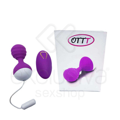 Foto 1 do produto OTTT - Cápsula Vibratória Recarregável em Silicone com 10 Modos de Vibrações e Controle Remoto sem Fio - 8 x 3,6 cm