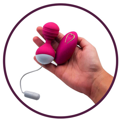 Foto 3 do produto OTTT - Cápsula Vibratória Recarregável em Silicone com 10 Modos de Vibrações e Controle Remoto sem Fio - 8 x 3,6 cm  | Cor: Magenta